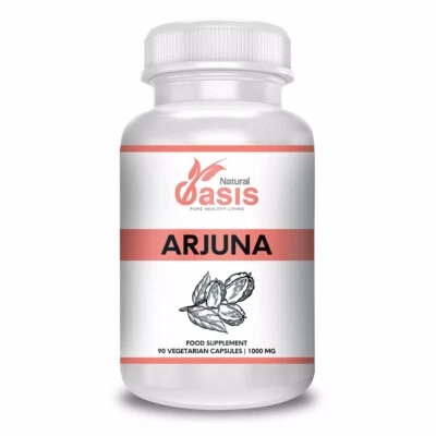 NATURAL OASIS Arjuna Vegetarian Capsules 1000 mg Premium Quality Pure Natural Ayurvedic Herb