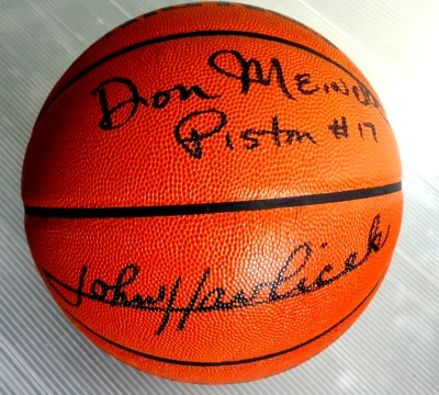 SIGNED-"OFFICIAL NBA, LEATHER BASKETBALL"-JOHN HAVLICEK,NATE ARCHIBALD-JSA LOA. - Image 1 of 4
