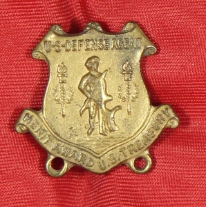 Prendedor de agente de defensa de Estados Unidos de la Segunda Guerra Mundial Premio al Mérito Tesoro 7/8" x 1" - Imagen 1 de 2