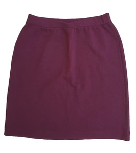 St John Collection Marie grau burgunderrot Pull-on Santana Strickrock Gr. 2 - Bild 1 von 11