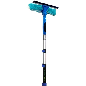 Lightweight Window Washing Kit with 7 Angle Swivel Squeegee & Microfiber Pad - Picture 1 of 10
