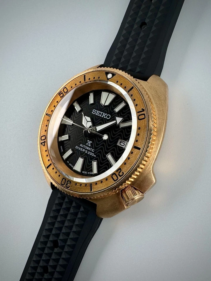Reloj de buceo automático Seiko Turtle bronce - pátina de latón vintage Captain Willard Foto 1 de 4