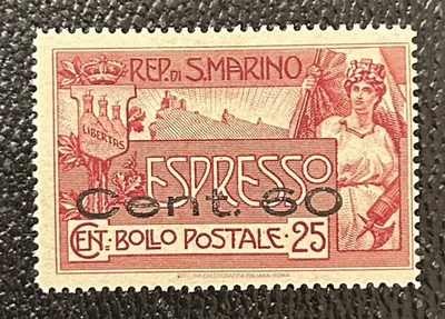 San Marino: 1923. Express Mail, SC# E-3, MLH.  Lote # 09-071613 Foto 1 de 2