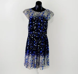 Betsey Johnson 4 Blumen Babydoll Mini Kleid Coquette Y2K gefüttert Art WhimsyGoth - Bild 1 von 7