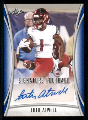 2021 Leaf Draft AUTO Blue #BATA1 Tutu Atwell - Image 1 of 2