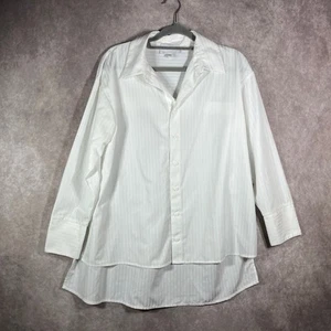 The Fifth Label Blouse Womens Medium White Striped Button Up Casual Travel Work - Picture 1 of 10