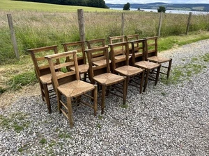 Vintage Church Chairs / Chapel Chairs / Cafe / Bar / Bistro Chairs - Picture 1 of 22