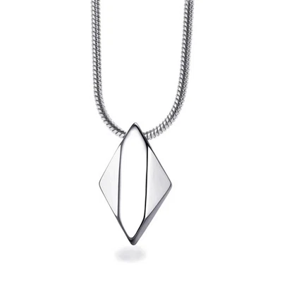 Collar colgante geométrico de acero de tungsteno para hombre colgante de rombo de tungsteno 24... Foto 1 de 4