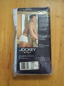 Jockey 1135 Pouch Fly Front Briefs Large White 3 Pk Cotton/Lycra Underwear 2006 - Picture 1 of 3