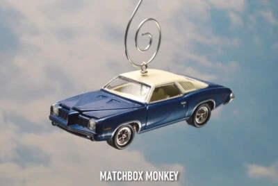 1973 Pontiac Grand Am Custom Christmas Tree Ornament 1/64 Adorno Muscle Blue - Image 1 of 4