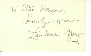 LOIS MORAN Vintage Original RARE Autograph Card-Signature-Sent to PETER HANSON - Picture 1 of 1