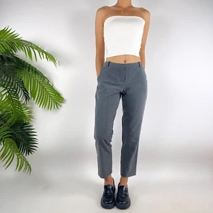 Women's Vintage Metaphor Gray Mid Rise Tapered Chino Cropped Dress Pants / 2 - Picture 1 of 7