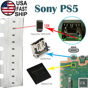 HDMI Encoder Video IC MN864739 Capacitor 100NF 100PF HDMI Port For Sony PS5 Lot - Picture 1 of 17