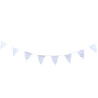 White Pennant Banner Flags Double Sided Paper Bunting for Party