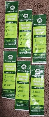 Amazing Grass-Greens Blend-Energy-Lemon-Lime DietarySuppl-(0.24 盎司)-7 克-短柄 — 第 1/2 张图片