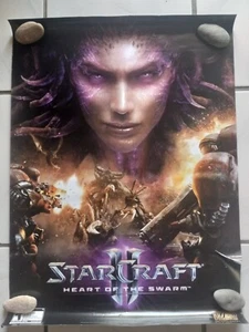 Póster oficial de Blizzard Starcraft 2 Heart of the Swarm 19,5x27 doble cara - Imagen 1 de 5