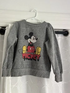 Disney Mickey Mouse Sweatshirt ~ Gray Heathered ~ Kids ~ Classic - Picture 1 of 3