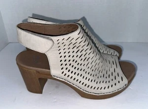 DANSKO Danae Milled Nubuck Sandal Oyster Tan Off White Leather EU 42 US 11.5-12 - Picture 1 of 9