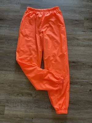 Women's Vintage Sergio Tacchini Italy Track 90s  Pants Size 8 Orange Windbreaker - Image 1 of 4
