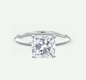 IGI F/VS 1.25 Ct Cushion Lab Created Grown Diamond Ring 14K White Gold - Picture 1 of 2