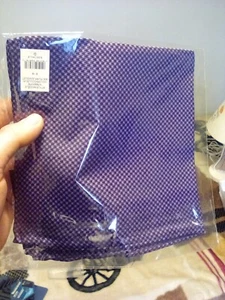 black brown mens purple pocket square - Picture 1 of 3