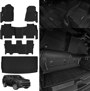 Alfombrillas para Jeep Wagoneer 2022 2023 2024 2025 para todo clima 8 asientos - Imagen 1 de 6