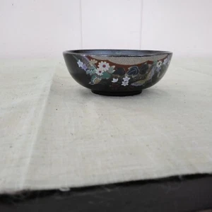 Tazón de té japonés pintado por dentro y por fuera 1,5" de alto 3" redondo - Imagen 1 de 4
