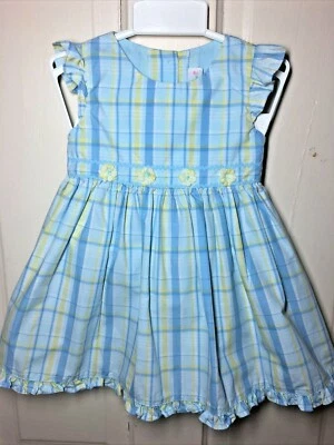 Vestido Sophie Rose Niñas Talla 2T Multicolor Cuadros Sin Mangas Delantal Vestido de Sol  Foto 1 de 2