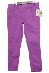 Seven 7 D SIZE 14 Embroidered PURPLE Denim Jeans Women's NWT - Picture 1 of 11
