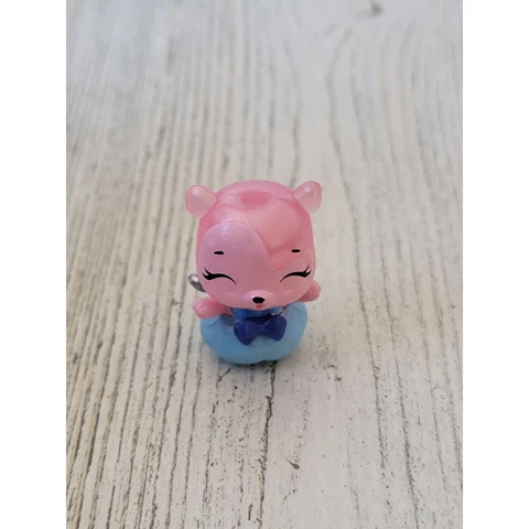 Miniature pink Angel bear glitter toy figure SML Cover