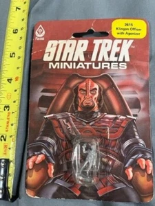 Fasa Star Trek Miniatures Metallfigur Klingonischer Offizier mit Agonizer Neu/Versiegelt - Bild 1 von 2