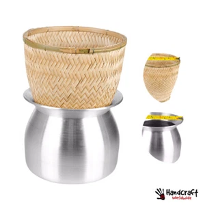 Dampfgarer Topf mit Korb Muay Thai Aluminium Korb Klebreis Mango 22 cm 24 cm - Bild 1 von 3