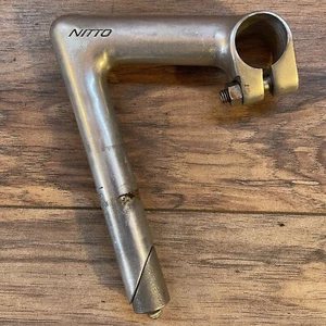 1986 Nitto Tall Quill Stem 100 / 1-inch 22.2mm 25.4mm Clamp Silver - Picture 1 of 8