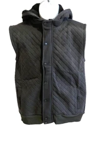American Hawk Gray Fleece Lined Zipper/Button Up Puffer vest Sz 14/16 - Picture 1 of 16
