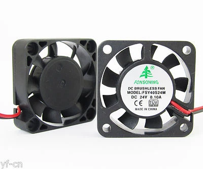 1x 24V 40mm x 40mm x 10mm 4010 DC Brushless Cooling Fan 2 pin 2.54 Connector New - Image 1 of 4