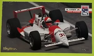 Al Unser Jr. SkyBox Indianapolis 500 Rennkarte - 1995 - Promo Karte und ausgeschnittenes Auto - Bild 1 von 3