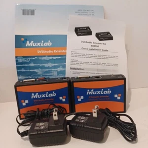 MuxLab DVI & AUDIO EXTENDER Kit TRANSMITTER & Reciever 110-220V #500390 - Picture 1 of 5