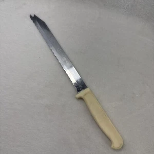 Hi Temp Sword Steel Bread Knife 7" Blade Plastic Handle Made In USA Vintage - Picture 1 of 9