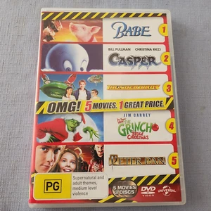 Babe / Casper / Thunderbirds / Grinch Stole Christmas / Peter Pan (DVD) 5 Movie - Picture 1 of 6