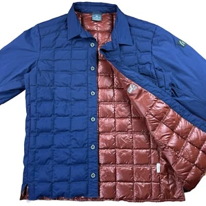 Sierra Designs Down Puffer Jacket DriDown 800 Fill Button Down Blue Men's Large - Picture 1 of 5