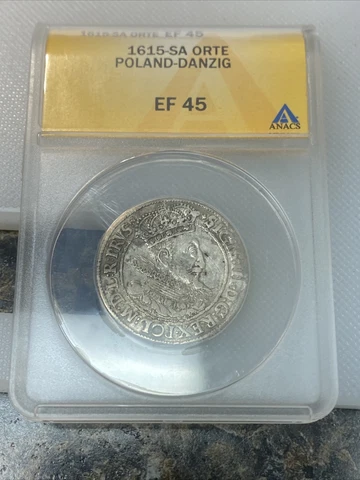 1615 Poland Danzig Ort 1/4 Thaler ANACS EF 45 Cover