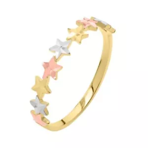Tri-color 7 Star Ring 10k Gold Size 7 Perfect For Children Adult Graduation Gifs - Picture 1 of 6