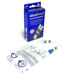 French NF Approved Disposable Breathalyser Kit Twin Pack 2 Tubes Breath Test - Picture 1 of 4