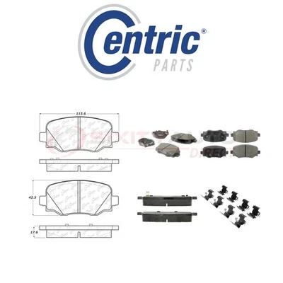 Centric Posi Quiet Ceramic Brake Pads w Shims for 2016-2018 Fiat 500X 1.4L uc Foto 1 de 4
