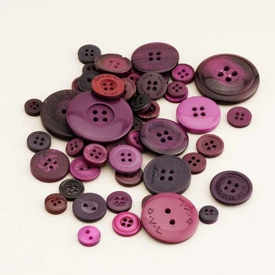 30g Purple Theme Resin Buttons for Sewing Scrapbooking Clothing Handmade Decor - Image 1 of 4