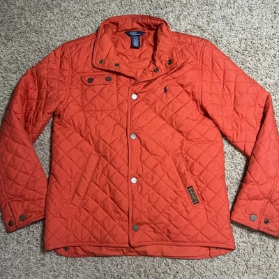 Chaqueta de granero acolchada ligera Polo Ralph Lauren para niños L 14/16 naranja Foto 1 de 4