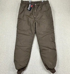 Vtg Cabelas Premium Underwear Mens XL Tall Brown Snap Fly Thinsulate Insulation - Picture 1 of 11