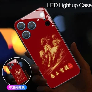 Funda protectora a prueba de golpes con luz LED amarilla de caballo para iPhone 17 16 15 14Pro Max - Imagen 1 de 18