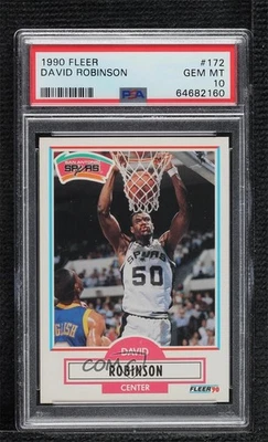 Fleer David Robinson #172 1990-91 PSA 10 GEM MT HOF Foto 1 de 2