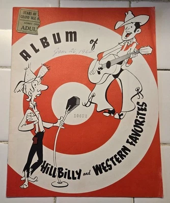 1962 ROCKABILLY PROGRAM GEORGE JONES JOHNNY CASH PATSY CLINE CARL PERKINS TICKET - Image 1 of 4